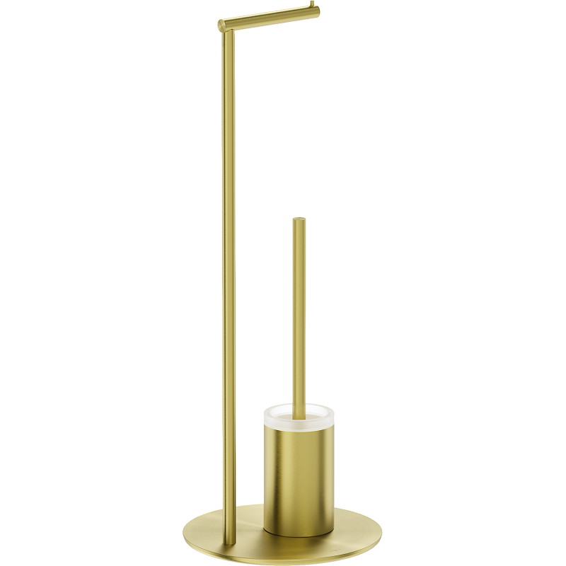 Mexen Loop stehende WC-Bürste mit Papierhalter, gebürstetes Gold - 70A71095-55