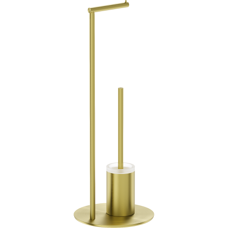 Mexen Loop stehende WC-Bürste mit Papierhalter, gebürstetes Gold - 70A71095-55