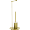 Mexen Loop stehende WC-Bürste mit Papierhalter, gebürstetes Gold - 70A71095-55