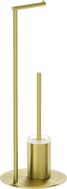 Mexen Loop stehende WC-Bürste mit Papierhalter, gebürstetes Gold - 70A71095-55