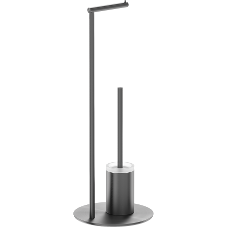 Mexen Loop Stehende Toilettenbürste mit Papierhalter, gebürstetes Gun Gray - 70A71095-66
