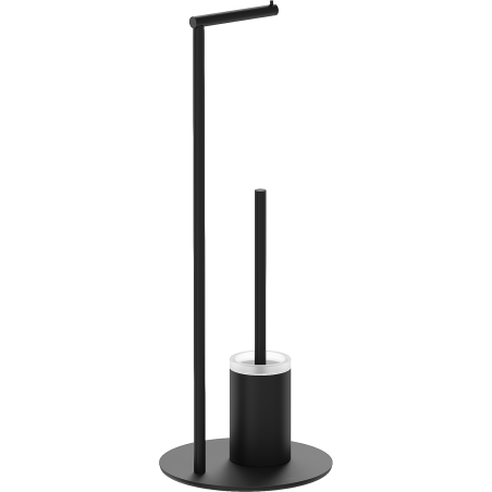 Mexen Loop stehende Toilettenbürste mit Papierhalter, schwarz - 70A71095-70