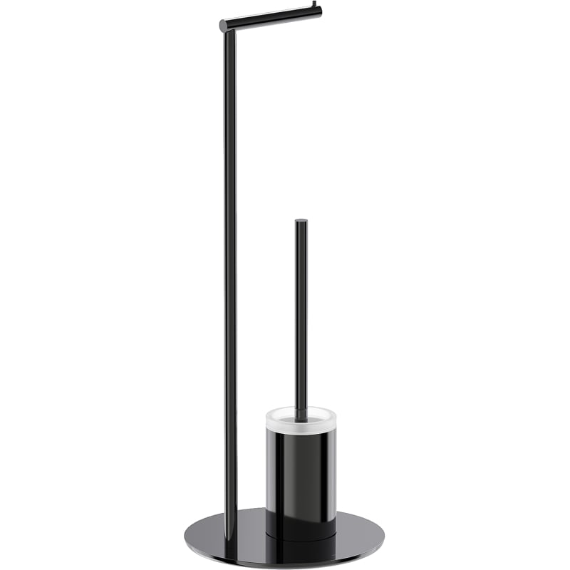 Mexen Loop stehende Toilettenbürste mit Papierhalter, Black Chrome - 70A71095-73