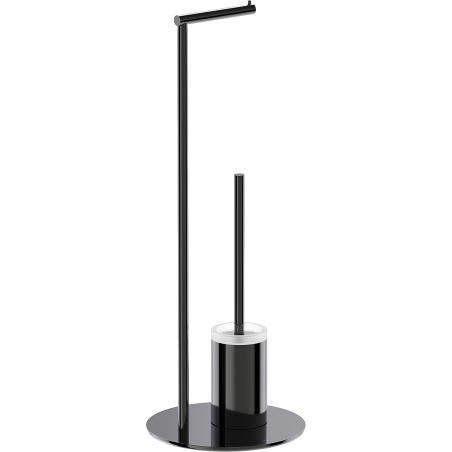 Mexen Loop stehende Toilettenbürste mit Papierhalter, Black Chrome - 70A71095-73