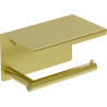 Mexen Loop Toilettenpapierhalter mit Ablage, gebürstetes Gold - 70A71022-55