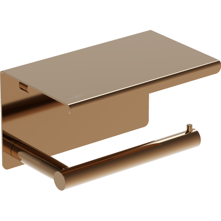 Mexen Loop Toilettenpapierhalter mit Ablage, Roségold - 70A71022-60