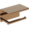 Mexen Loop Toilettenpapierhalter mit Ablage, Roségold - 70A71022-60