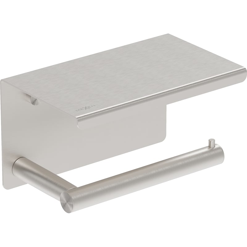 Mexen Loop Toilettenpapierhalter mit Ablage, gebürsteter Nickel - 70A71022-97