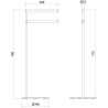Mexen Loop stehender Handtuchständer, schwarz - 70A71097-70