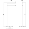 Mexen Loop stehender Handtuchhalter, gebürstetes Nickel - 70A71097-97