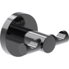Mexen Ovio Doppelter Handtuchhaken, Black Chrome - 70A19512-73