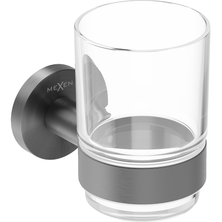 Mexen Ovio Becher für Zahnbürsten, gebürstetes Gun Gray - 70A19551-66