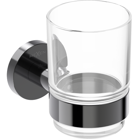 Mexen Ovio Zahnputzbecher, Black Chrome - 70A19551-73