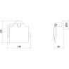 Mexen Ovio Toilettenpapierhalter, golden - 70A19521-50