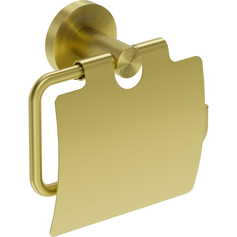 Mexen Ovio Toilettenpapierhalter, gebürstet gold - 70A19521-55