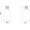Mexen Triv stehender Seifenspender, schwarz/gold - 70A33059-50B