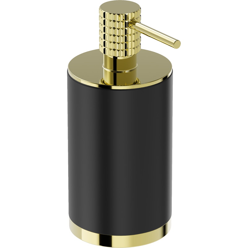 Mexen Triv stehender Seifenspender, schwarz/gold - 70A33059-50B