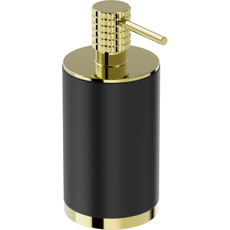 Mexen Triv stehender Seifenspender, schwarz/gold - 70A33059-50B