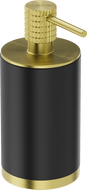 Mexen Triv stehender Seifenspender, schwarz/gold gebürstet - 70A33059-55B