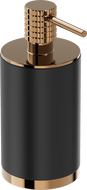 Mexen Triv stehender Seifenspender, schwarz/roségold - 70A33059-60B