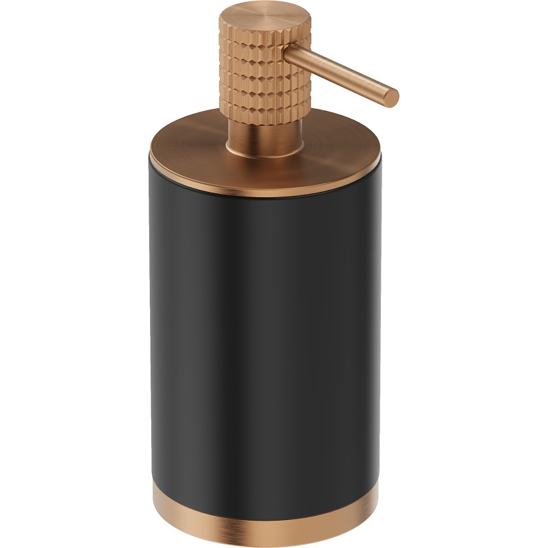 Mexen Triv stehender Seifenspender, schwarz/bürstetes Kupfer - 70A33059-65B