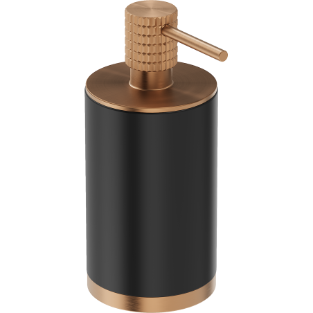Mexen Triv stehender Seifenspender, schwarz/bürstetes Kupfer - 70A33059-65B