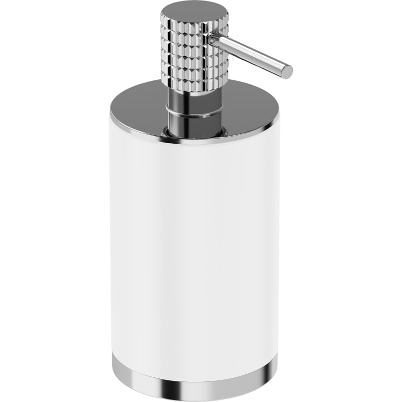 Mexen Triv freistehender Seifenspender, weiß/chrom - 70A33059-00W