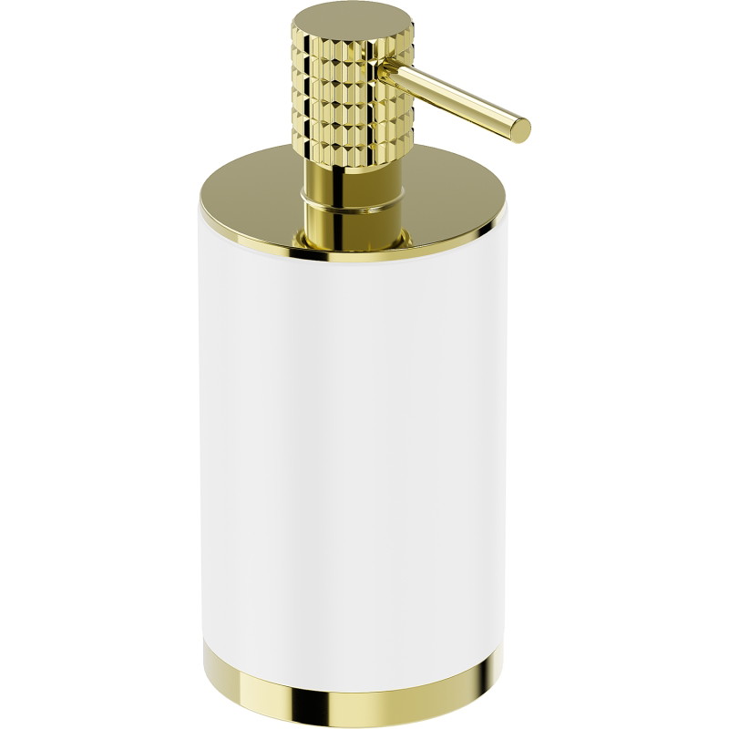 Mexen Triv stehender Seifenspender, weiß/gold - 70A33059-50W