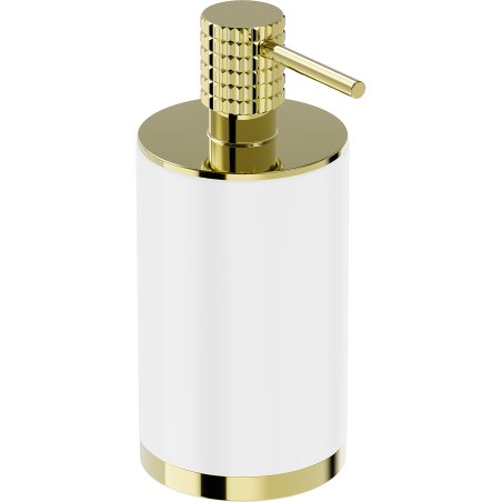 Mexen Triv stehender Seifenspender, weiß/gold - 70A33059-50W