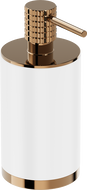 Mexen Triv stehender Seifenspender, weiß/roségold - 70A33059-60W