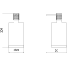 Mexen Triv stehender Seifenspender, weiß/bürstetes Kupfer - 70A33059-65W