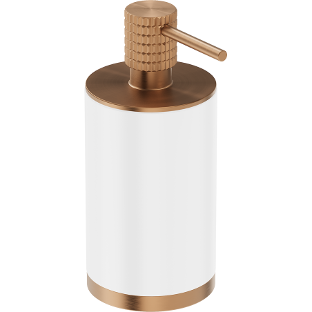 Mexen Triv stehender Seifenspender, weiß/bürstetes Kupfer - 70A33059-65W