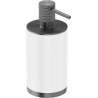 Mexen Triv freistehender Seifenspender, weiß/gebürstetes Gun Gray - 70A33059-66W