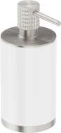 Mexen Triv stehender Seifenspender, weiß/gebürsteter Nickel - 70A33059-97W