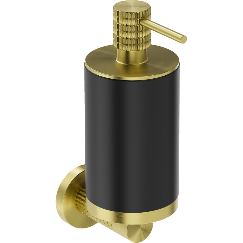 Mexen Triv Seifenspender, schwarz/gold gebürstet - 70A33058-55B