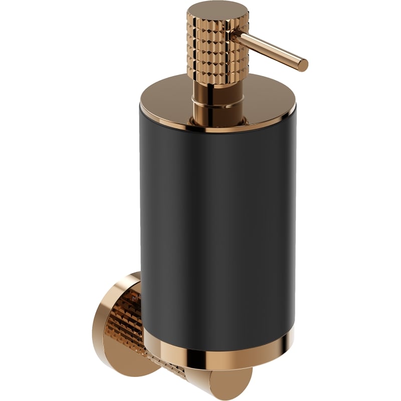 Mexen Triv Seifenspender, schwarz/roségold - 70A33058-60B