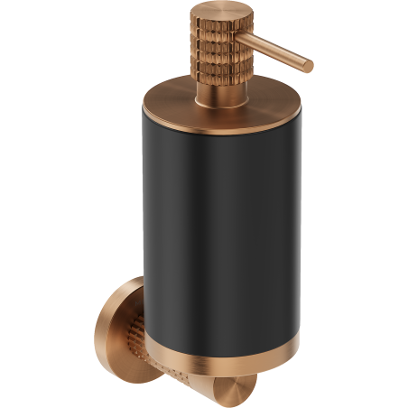 Mexen Triv Seifenspender, schwarz/bürstetes Kupfer - 70A33058-65B