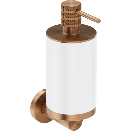Mexen Triv Seifenspender, weiß/gebürstetes Kupfer - 70A33058-65W