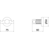 Mexen Triv doppelter Handtuchhaken, weiß - 70A33012-20