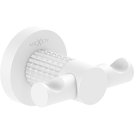 Mexen Triv doppelter Handtuchhaken, weiß - 70A33012-20