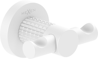 Mexen Triv doppelter Handtuchhaken, weiß - 70A33012-20