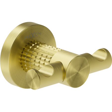 Mexen Triv doppelter Handtuchhaken, gebürstetes Gold - 70A33012-55