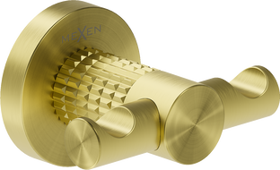 Mexen Triv doppelter Handtuchhaken, gebürstetes Gold - 70A33012-55