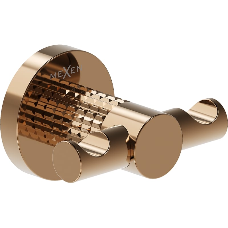 Mexen Triv doppelter Handtuchhaken, Roségold - 70A33012-60