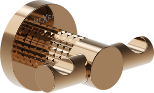 Mexen Triv doppelter Handtuchhaken, Roségold - 70A33012-60