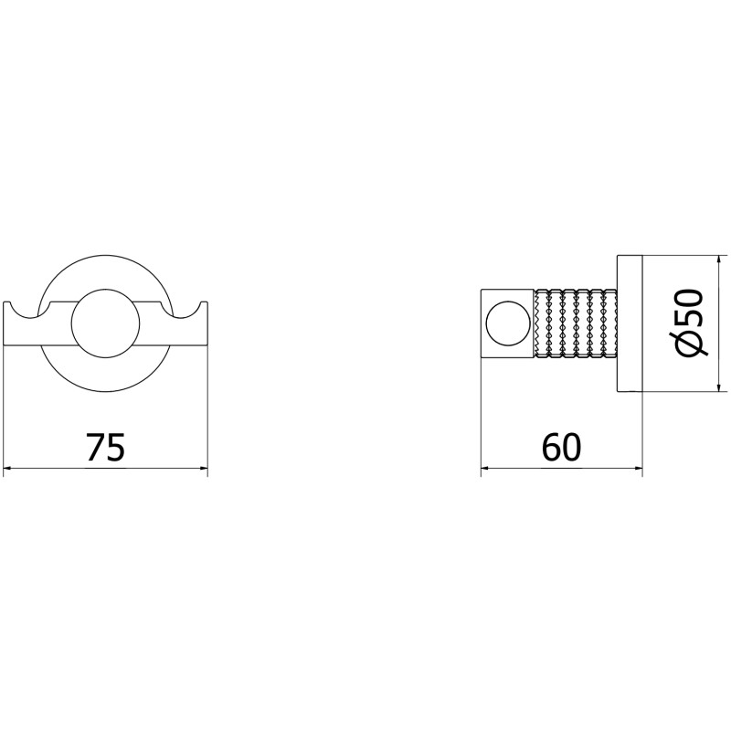 Mexen Triv doppelter Handtuchhaken, gebürstetes Gun Grey - 70A33012-66