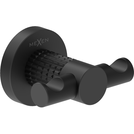 Mexen Triv doppelter Handtuchhaken, schwarz - 70A33012-70