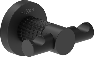 Mexen Triv doppelter Handtuchhaken, schwarz - 70A33012-70