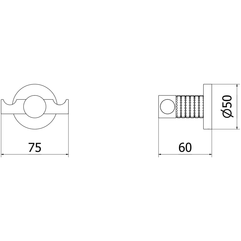 Mexen Triv doppelter Handtuchhaken, gebürstetes Nickel - 70A33012-97