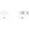 Mexen Triv doppelter Handtuchhaken, gebürstetes Nickel - 70A33012-97